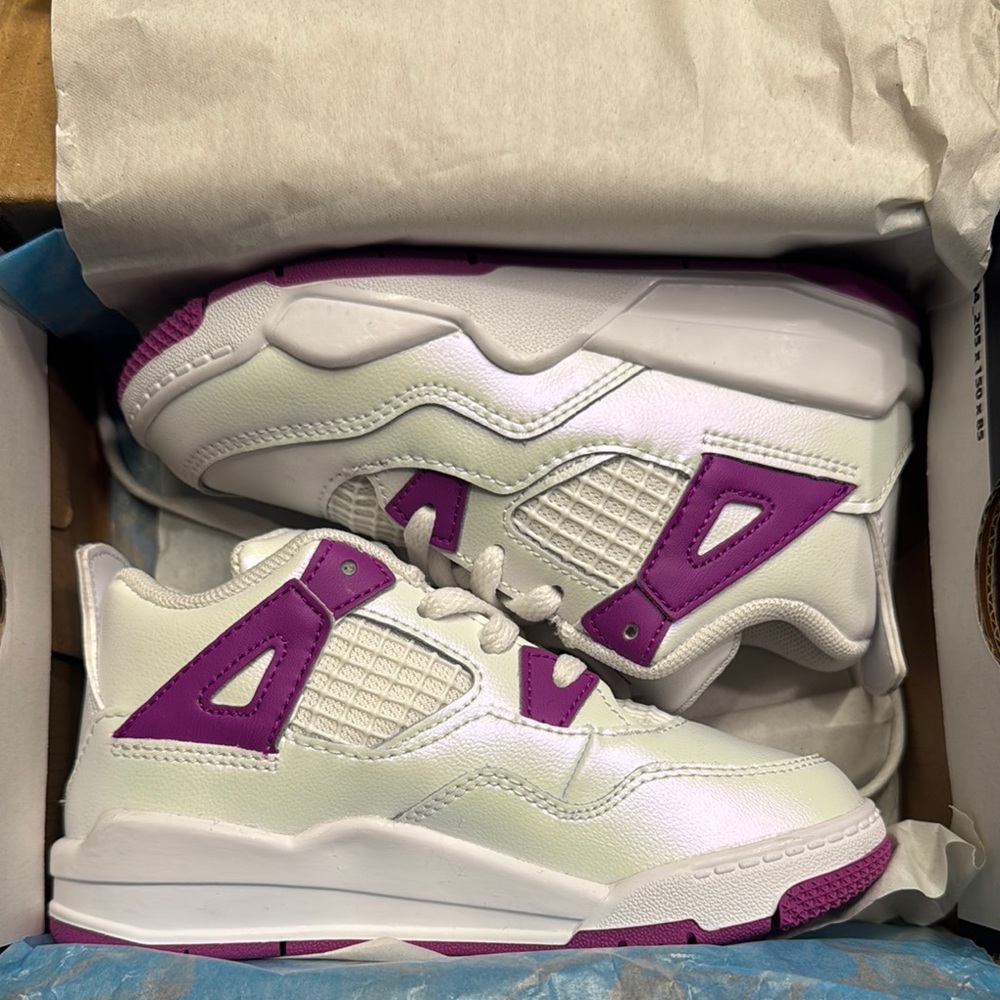SOLD: Jordan Kids Sneakers White and Purple